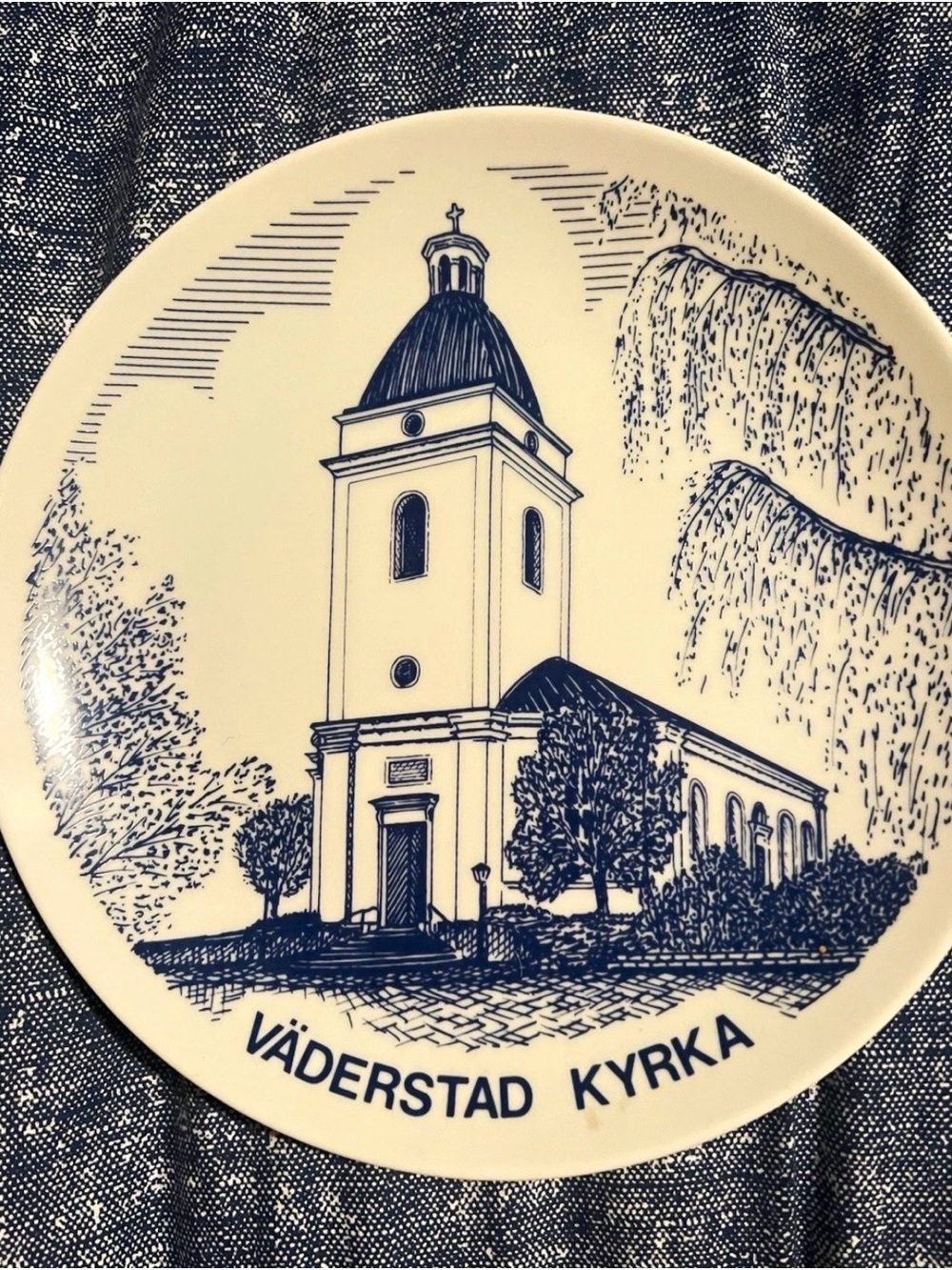 Decorative Ceramic Plate - Blue and White